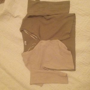 Half and half long sleeve top